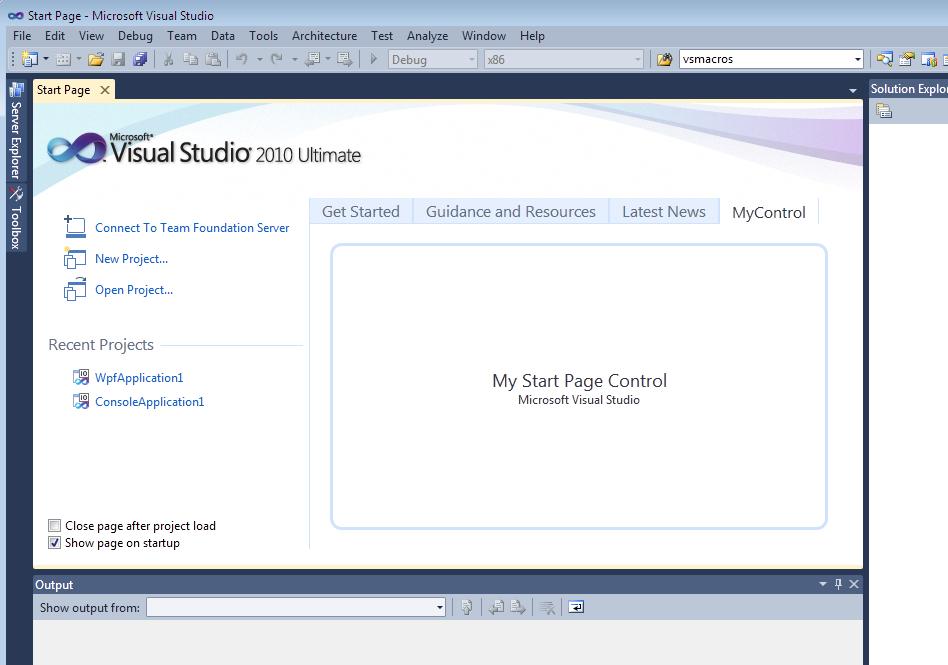 Custom Start Page Project Template   Visual Studio Marketplace